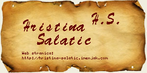 Hristina Salatić vizit kartica